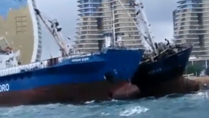 Kartal&#039;da halatını koparan Ro-Ro gemisi panik yarattı!