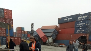 MSC Alicante lodosta halatlarını böyle kopardı