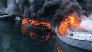 Maltepe Dragos’ta tekne yangını panik yarattı!